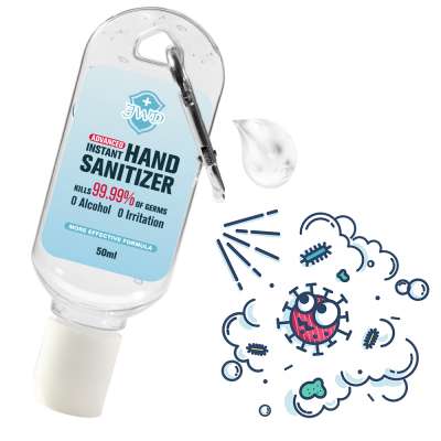 New Kids Adults Portable Custom Logo 50ml Manufacturers Alcohol Free Hand Sanitizer Gel