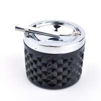 Car Smoking Accessories Metal With Glass Cigar Custom Ashtray  Portable Cigarette Ash Tray