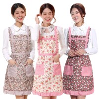 2020 new factory  thickened double-layer waterproof foreign trade Korean Princess apron customized gift apron wholesale